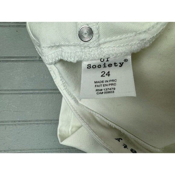 Articles Of Society Size 24 Womens Jeans Low Rise Skinny Raw Hem White S… - Picture 2 of 5